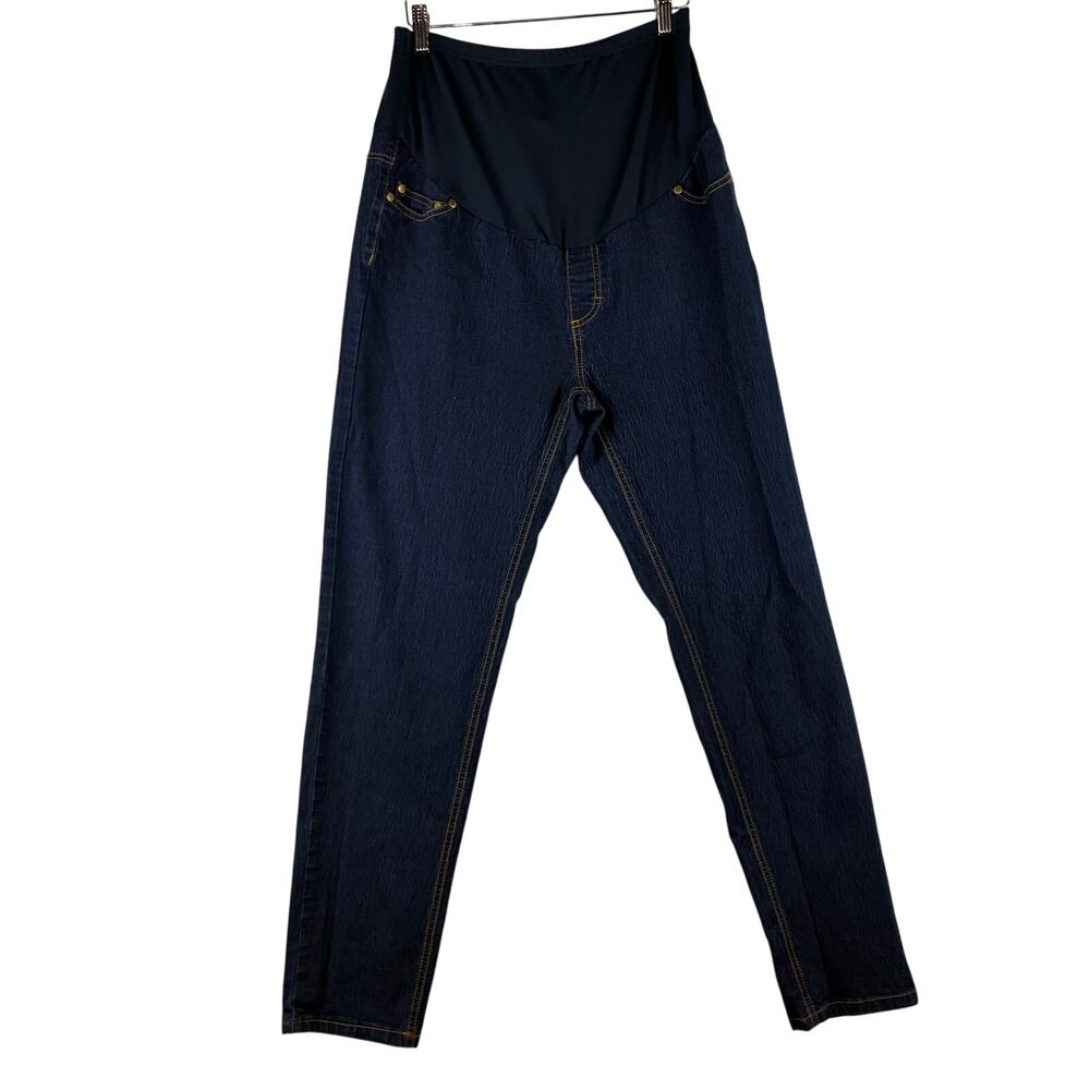 Oh! Mamma Maternity Skinny Jeans Dark Wash Women’s Large Work Comfort Stretch